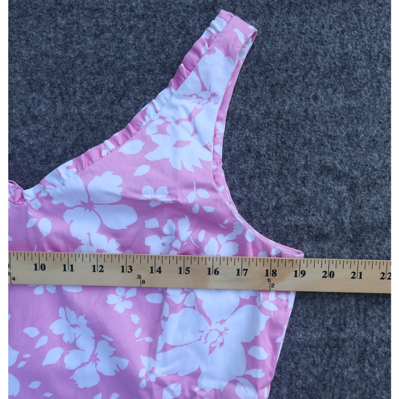 Jones New York Pink Floral Dress Fitted Shift Cottagecore Botanical Summer Sz 12 - Picture 10 of 13